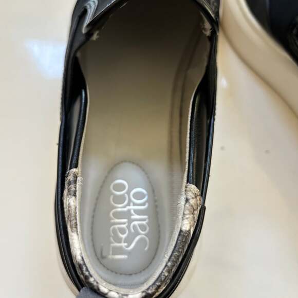 Franco Sarto LAZER Black Fabric Slip On Low Top Platform Sneakers Women's 8.5M - Picture 7 of 9